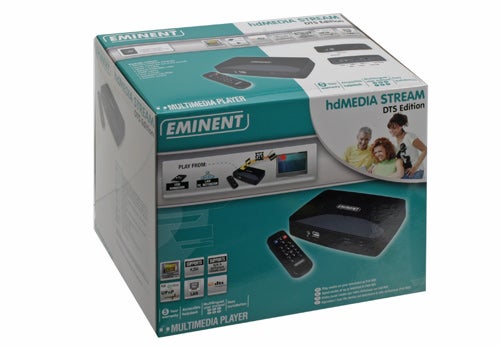 Eminent EM7075-DTS hdMedia Stream player packaging.