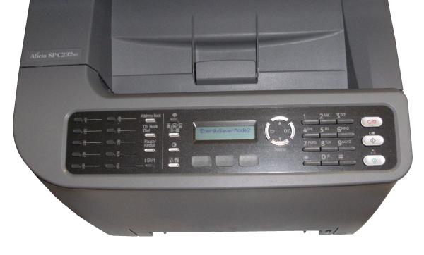 Ricoh Aficio SP C232SF multifunction printer control panel