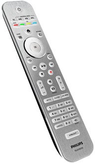 Philips TV remote control on a white background.