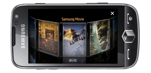 Samsung GT-I8000 Omnia II displaying gallery application.