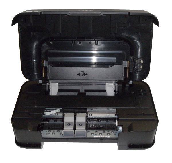 Canon PIXMA iP2702 inkjet printer with open cover.