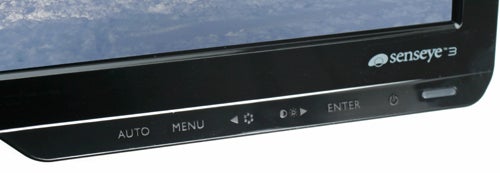 Close-up of BenQ G2222HDL monitor's control panel.