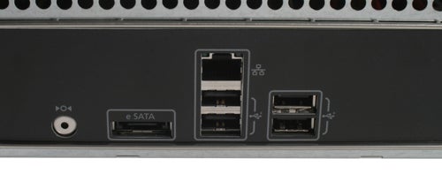 Close-up of Acer easyStore H340 connection ports