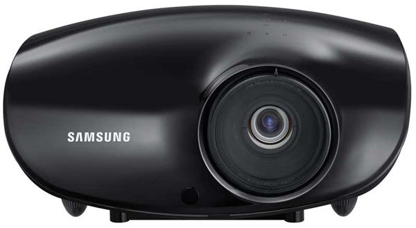 Samsung SP-A600B DLP Projector front view on white background.