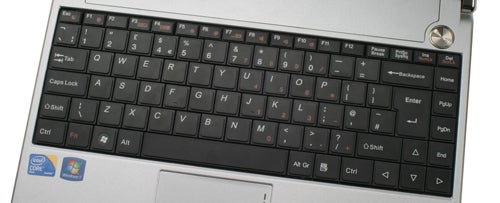 ViewSonic ViewBook Pro VNB131 laptop keyboard and trackpad.