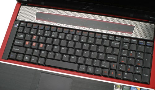MSI GT740-021UK gaming laptop keyboard close-up view.