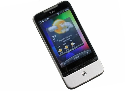 HTC Legend smartphone on white background.