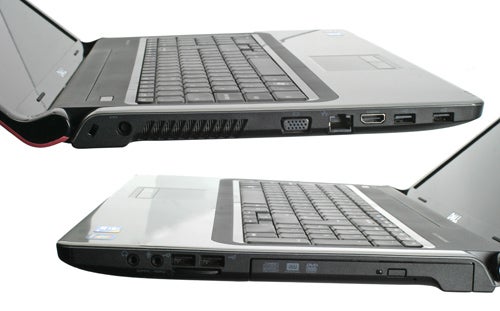 Dell Inspiron 1764 laptop side ports view.