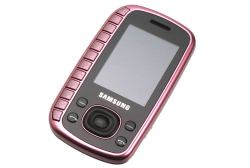 Samsung GT-B3310 Compact Socialiser mobile phone in pink.