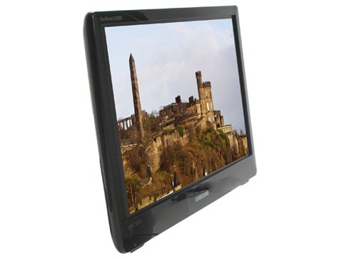 Samsung SyncMaster LD220HD 22-inch HDTV Monitor displaying a castle.