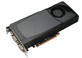 NVIDIA GeForce GTX 470 graphics card on white background.