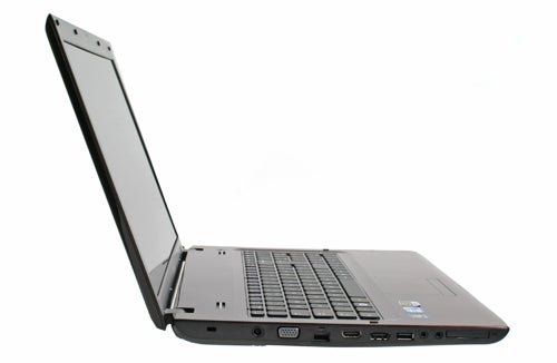 Samsung R780 laptop open at an angle on a white background