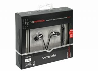 V-Moda Remix Remote In-Ear Headphones in packaging.