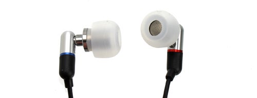 Creative HS-930i headset with white earbuds against white background.