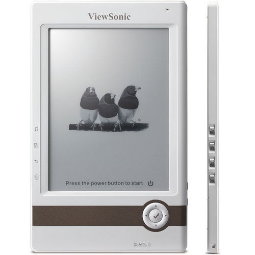 ViewSonic VEB612 E-ink Ebook Reader displaying startup screen.