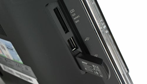 MSI Wind Top AE2220 Hi-Fi side ports close-up view.