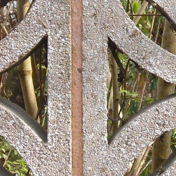 Close-up of textured surface with geometric patterns.