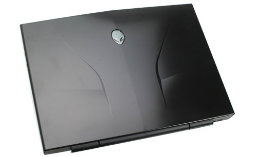 Alienware M11x gaming laptop closed, angled view