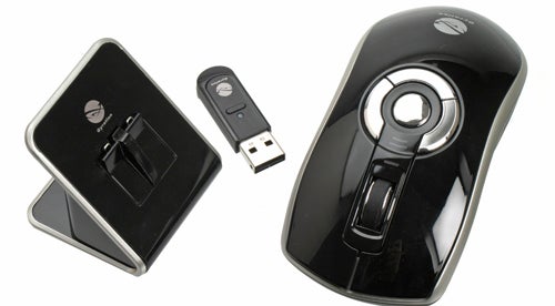 Gyration Air Mouse Elite with dock and USB receiver.