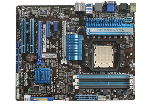 Asus M4A89GTD Pro/USB3 Motherboard against a white background.