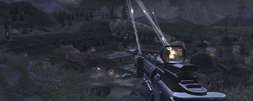 Screenshot of gameplay graphics from a first-person shooter game.