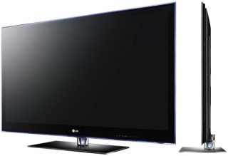 LG Infinia 50PK990 50-inch Plasma TV front and side view.