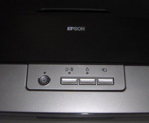 Close-up of Epson Stylus Photo R1900 printer control panel