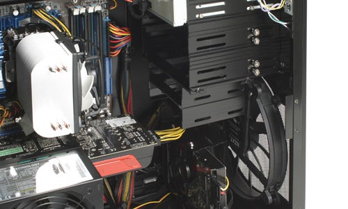Internal components of Chillblast Fusion Panzer gaming PC.