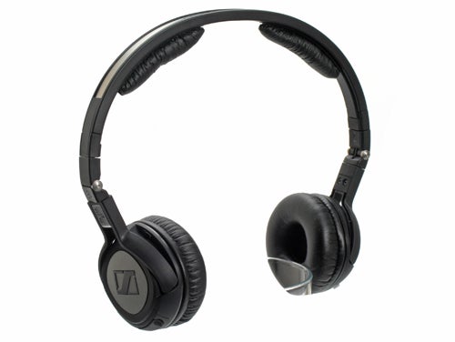 Sennheiser PX 210 BT wireless headphones on white background.