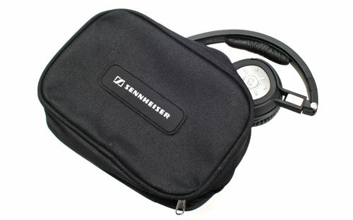 Sennheiser PX 210 BT headphones with carrying case.