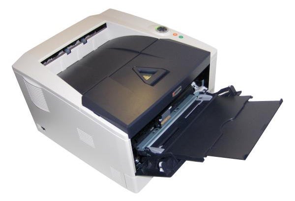 Kyocera Mita FS-1120D monochrome laser printer with open tray.