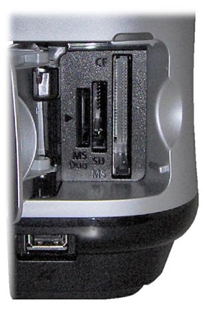 Close-up of Canon PIXMA MP560 memory card slots