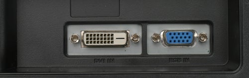 Close-up of Samsung SyncMaster BX2240 monitor ports.
