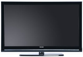 Sharp Aquos LC-40CT2E LCD television on white background.