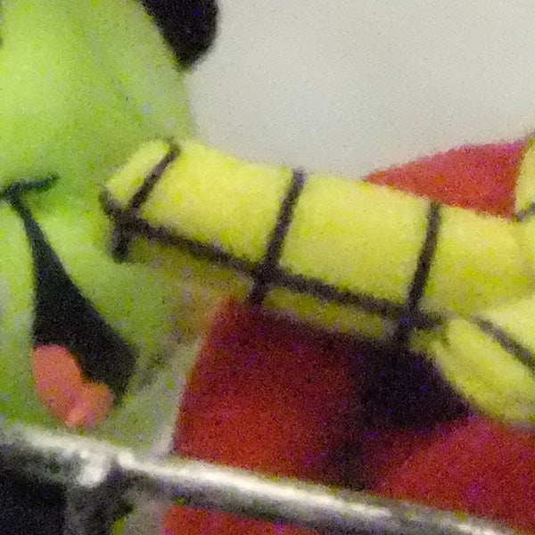image of a colorful subject with poor focus quality.