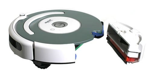 iRobot Roomba 520 vacuum cleaner with open dustbin compartment.
