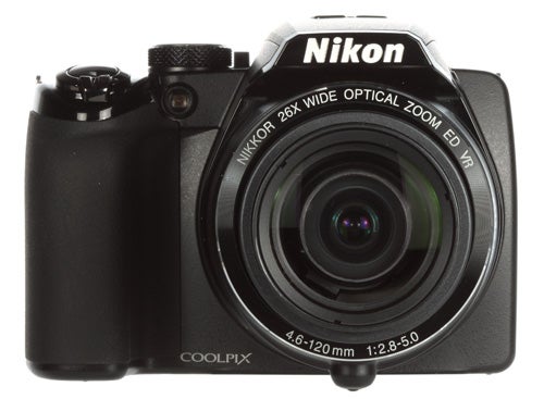 Nikon Coolpix P100 camera with 26x optical zoom lens.
