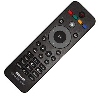 Philips BDP3100 Blu-ray player remote control.