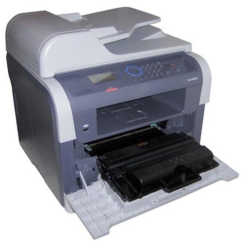 Samsung SCX-5635FN multifunction printer with open tray.