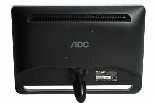 Back view of AOC F22s+ monitor with stand and logo.