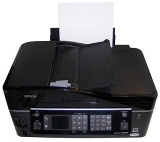 Epson Stylus SX610FW printer on a white background.
