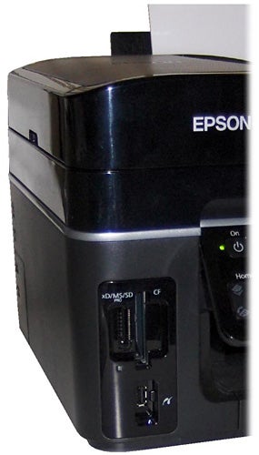 Epson Stylus SX610FW printer with memory card slots.