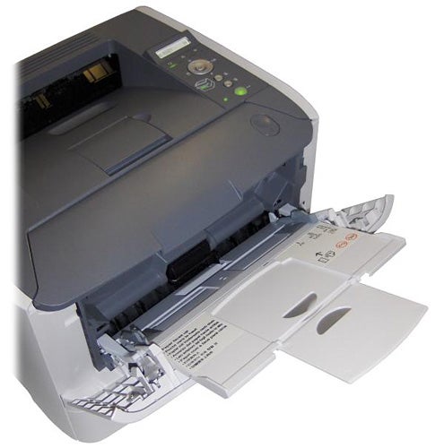 Canon i-SENSYS LBP6650dn laser printer with open trays.
