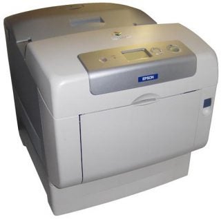Epson Aculaser C4200DN color laser printer on white background.