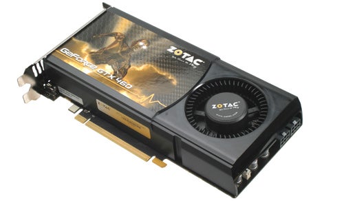Zotac Nvidia GeForce GTX 460 1GB graphics card.
