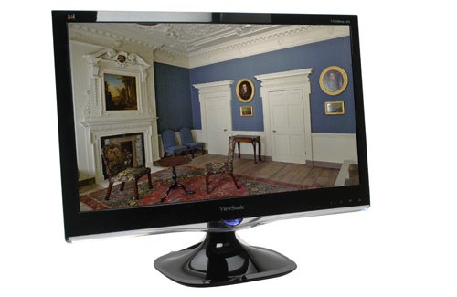 ViewSonic VX2250wm LED monitor displaying a room scene.
