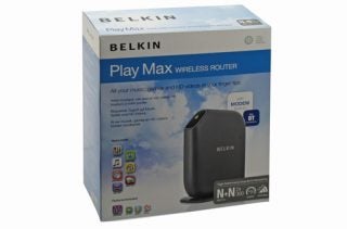 Belkin Play Max Wireless Router packaging.