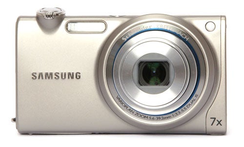 Samsung ST5000 digital camera on white background.