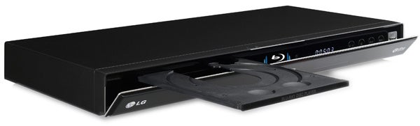 LG BD570 Blu-ray Player with open disc tray.