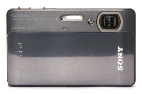 Sony Cyber-shot DSC-TX5 digital camera from the back.